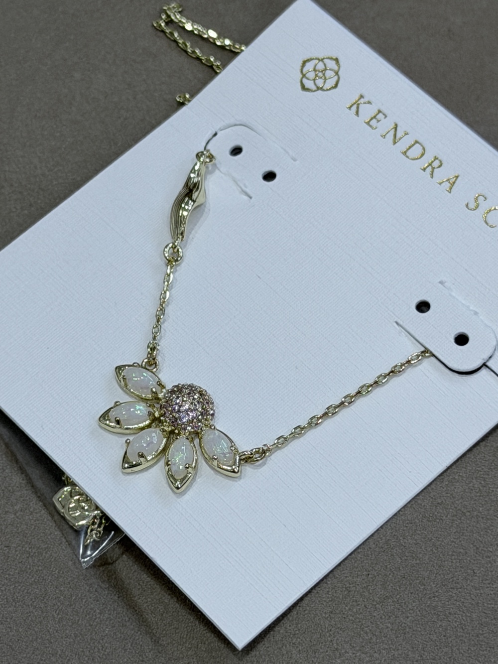 Kendra Scott Gold-Tone Flower Pendant Necklace